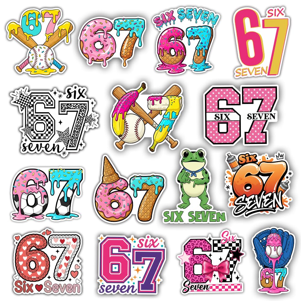 Amazon.co.jp: ULTRAVUTT [15枚 x 3インチ] 6 7 ステッカー おもしろい